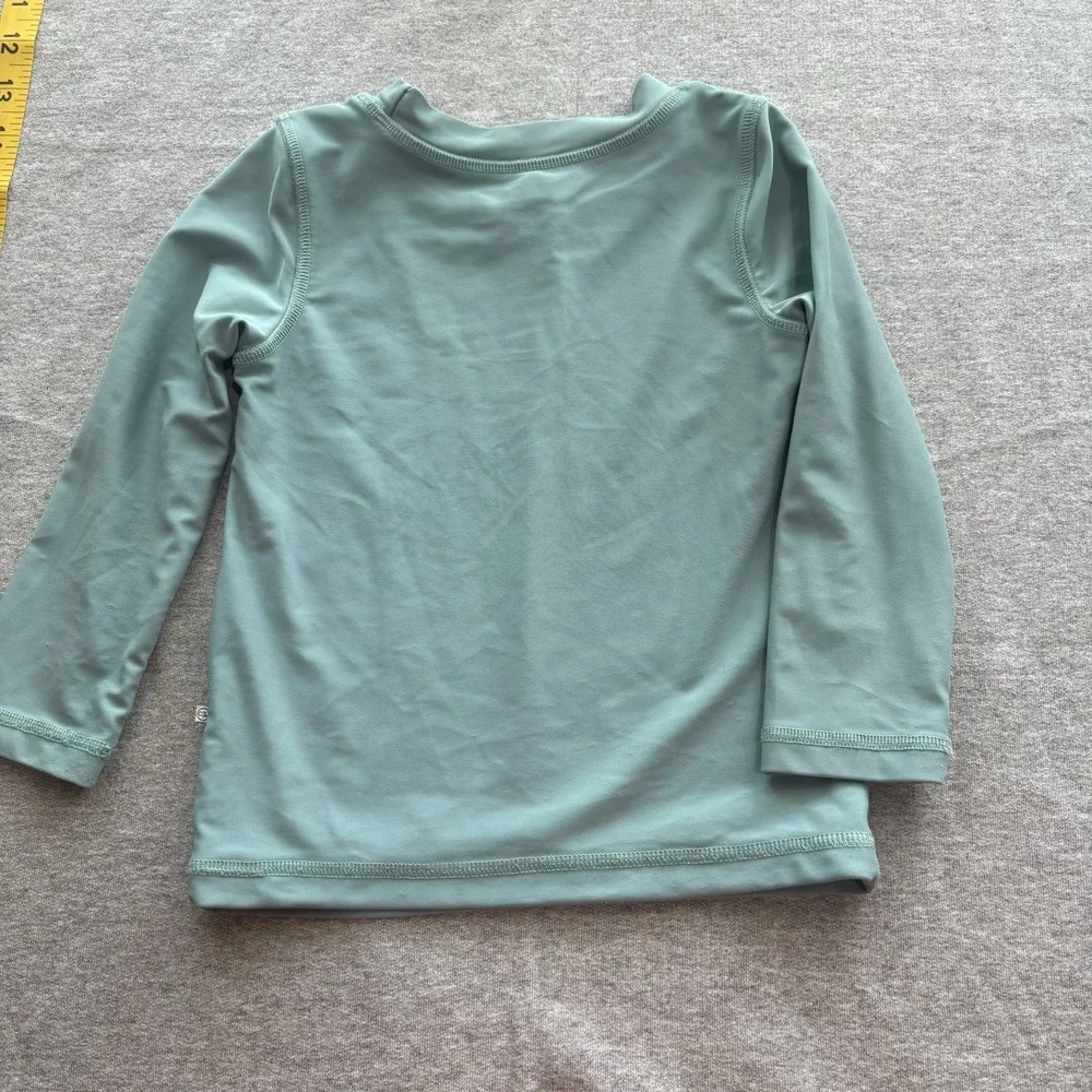 Caden Lane Long Sleeve Swim Rash Guard Top Green 18-24M Excellent